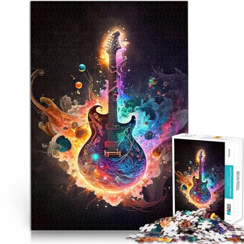 1000-teiliges Puzzle für Teenager Geschenke zum Suchbegriff: Herausfordernde Spiele Gitarre Wunschliste mit dem Weihnachtsmann75x50cm von LKASGCBY