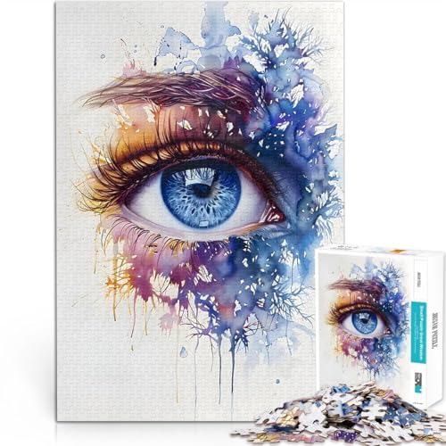 1000-teiliges Puzzle für Teenager Lernspiele Heimdekoration Aquarell-Augenkunst Lustige Aktivitäten für zu Hause, Geburtstagsgeschenk, Reisegeschenk,38x26cm 1000-teiliges Puzzle für Teenager Lernspiele Heimdekoration Aquarell-Augenkunst Lustige Aktivitäten für zu Hause, Geburtstagsgeschenk, Reisegeschenk,38x26cm von LKASGCBY