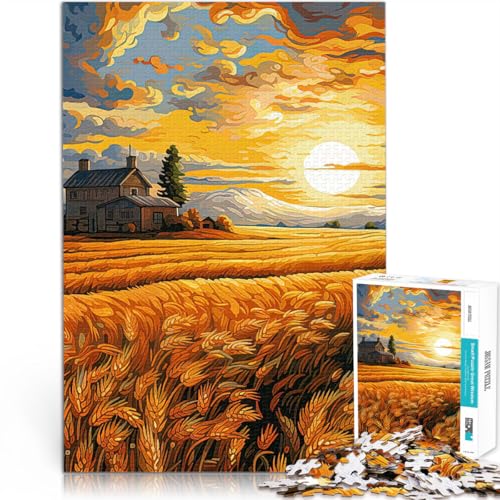 1000-teiliges Puzzle für Teenager Lernspiele Heimdekoration Natur Erntezeit Lustige Aktivitäten für zu Hause, Geburtstagsgeschenk, Reisegeschenk,38x26cm von LKASGCBY