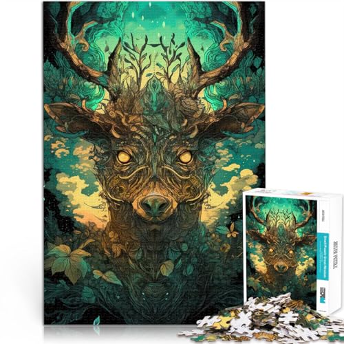 1000-teiliges Puzzle für Teenager Spielzeug Lernspiele Stressabbau Geist des Waldes 3 Wunschliste mit dem Weihnachtsmann75x50cm von LKASGCBY