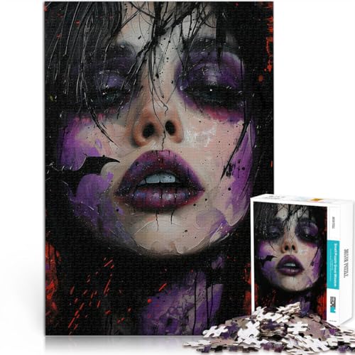 1000-teiliges Teenager-Puzzle Gehirnintelligenz-Herausforderung süchtig machendes Spielzeug Gothic-Mode Geburtstagsgeschenke52x38cm von LKASGCBY