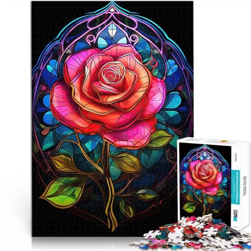 1000-teiliges Teenager-Puzzle Interessante Stressreduzierung Rose – Eine Symphonie in Farbe Lernspiel für Geburtstag, Weihnachten75x50cm von LKASGCBY