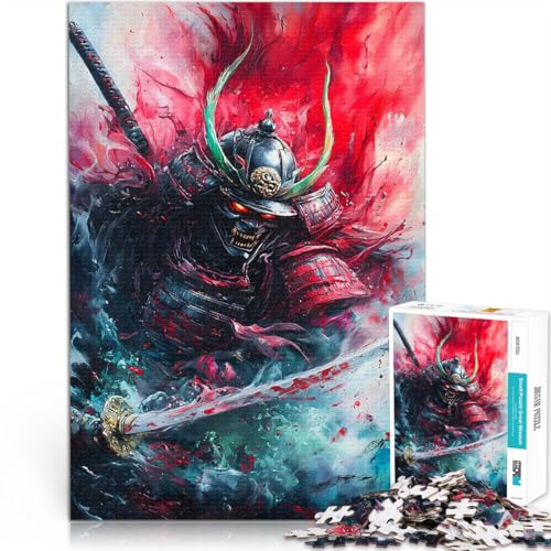 1000-teiliges Teenager-Puzzle Lernspiel-Herausforderungsspielzeug Samurai-Krieger-Kunst Geeignet für die Schreibtischdekoration52x38cm von LKASGCBY
