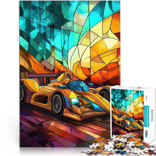 2000 Teenager-Teile-Puzzle Dekomprimierendes intellektuelles Lernspielzeug Buntglas-Rennwagen Tolle Geschenke und Spielzeuge70x100cm von LKASGCBY