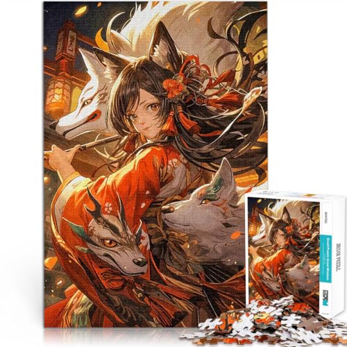 2000 Teenager-Teile-Puzzle Stressabbau – Staycation – Zeit totschlagen Kitsune-Girl-Masken Geburtstagsgeschenk, Geschenke, Wandkunst70x100cm von LKASGCBY