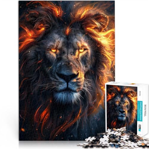 2000-Teile-Puzzle für Erwachsene Spielzeug-Intellektuelles Spiel Feuerlöwenkönig Geburtstagsgeschenk, Geschenke70x100cm von LKASGCBY