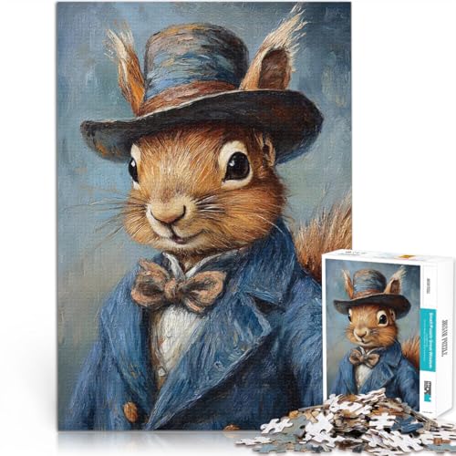 2000-Teile-Puzzle für Erwachsene Spielzeug Lernspiele Stressabbau Eichhörnchen im Zylinder Verbessern Sie das Gedächtnis70x100cm von LKASGCBY