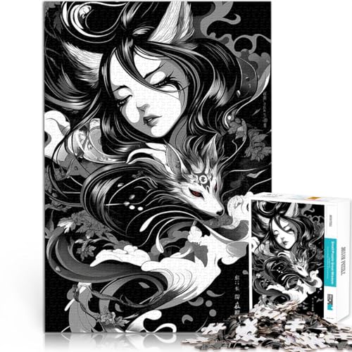 2000-Teile-Puzzle für Teenager Familienspiel zum Stressabbau, schwierige Herausforderung Kitsune-Geist Wanddekoration70x100cm von LKASGCBY
