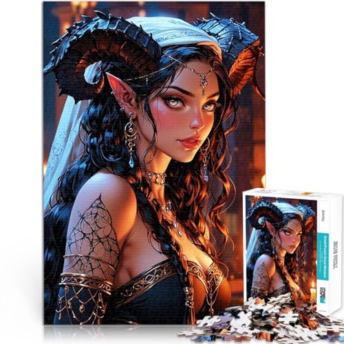 2000-teilige Puzzles für Erwachsene Denkspiel Jezabel – Wunderschönes Tiefling-Mädchen Künstlersammlung, Bildende Kunst70x100cm von LKASGCBY