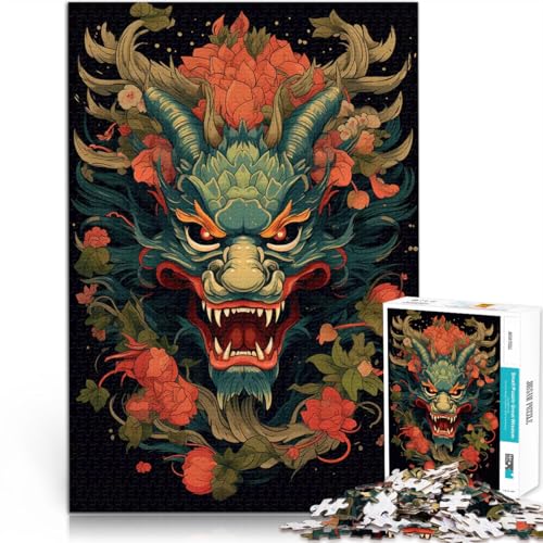 2000-teilige Puzzles für Erwachsene Geschenke zum Suchbegriff: Herausfordernde Spiele Drachenkopf Wohnkunstdekor70x100cm von LKASGCBY