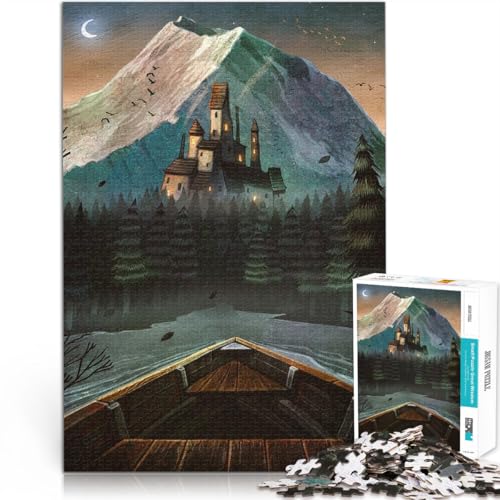 2000-teilige Puzzles für Erwachsene Intellektuelles Spiel Durch die Nacht schweben Lernspiel für Geburtstag, Weihnachten70x100cm von LKASGCBY