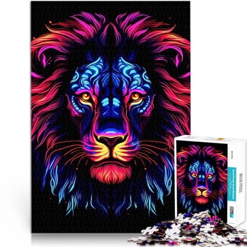 2000-teilige Puzzles für Erwachsene Stressabbau – Staycation – Zeit totschlagen Bunter Löwe Wunschliste mit dem Weihnachtsmann70x100cm von LKASGCBY