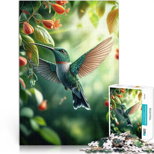 2000-teilige Puzzles für Teenager Lernspiele Heimdekoration Kolibri ernährt Sich von Blume Lernspiel für Geburtstag, Weihnachten70x100cm von LKASGCBY