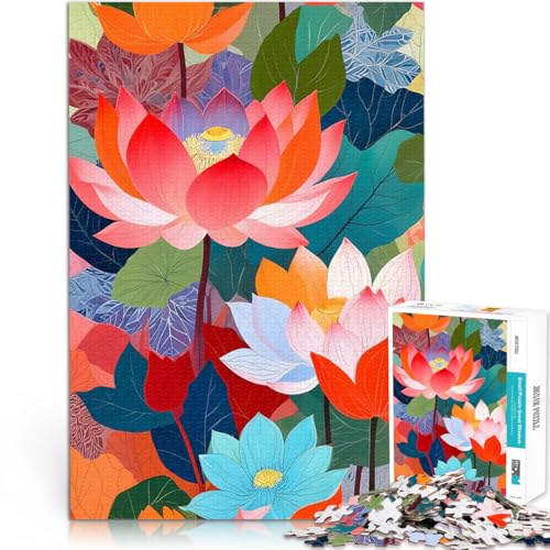 2000-teilige Puzzles für Teenager Stressabbau-Spielzeug Der verzauberte Lotusgarten Geeignet für die Schreibtischdekoration70x100cm von LKASGCBY