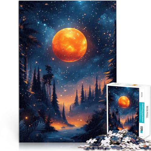 2000-teiliges Puzzle für Erwachsene Denkspiel Waldnacht mit Riesenmond Jedes Stück ist einzigartig – Anspruchsvolles Familienspiel70x100cm 2000-teiliges Puzzle für Erwachsene Denkspiel Waldnacht mit Riesenmond Jedes Stück ist einzigartig – Anspruchsvolles Familienspiel70x100cm von LKASGCBY