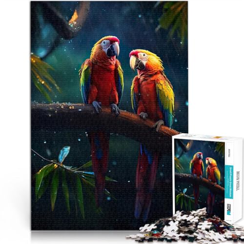 2000-teiliges Puzzle für Erwachsene Intellektuelles Spiel Epische Regenpapageien Verbessern Sie das Gedächtnis70x100cm von LKASGCBY