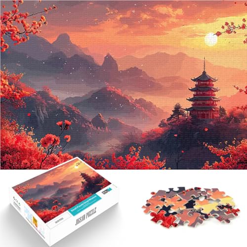 2000-teiliges Puzzle für Erwachsene Lernspiele DIY Spielzeug Japanische Landschaft Geburtstagsgeschenk, Geschenke70x100cm von LKASGCBY