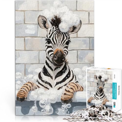 2000-teiliges Puzzle für Erwachsene Lernspielzeug für die ganze Familie Zebra im Schaumbad Geschenke für Freunde und Familie70x100cm von LKASGCBY