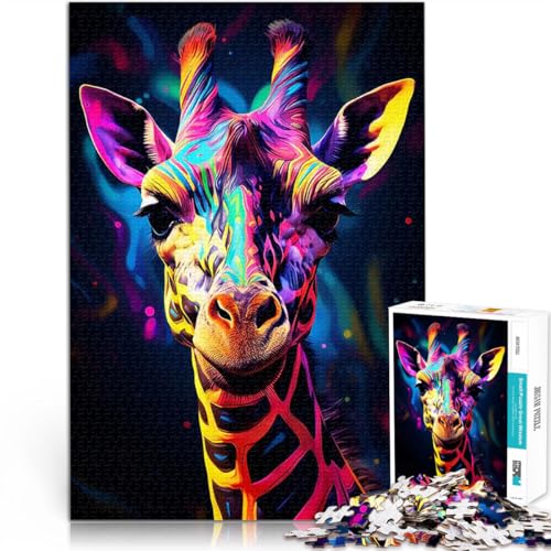 2000-teiliges Puzzle für Teenager Lernspiele DIY Spielzeug Giraffe in Borderlands Geeignet für die Schreibtischdekoration70x100cm von LKASGCBY