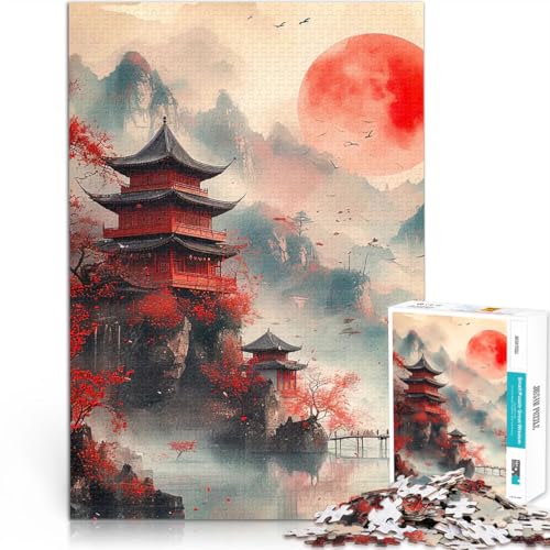 2000-teiliges Puzzle für Teenager Spielzeug Lernspiele Stressabbau japanische Landschaft Lernspiel für Geburtstag, Weihnachten70x100cm von LKASGCBY