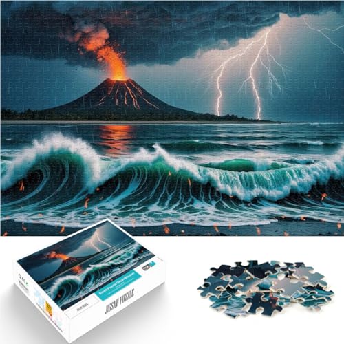 Puzzle 1000 Teile für Erwachsene DIY-Spielzeug Vulkanausbruch im Sturm denn eignet ganze Familie75x50cm Puzzle 1000 Teile für Erwachsene DIY-Spielzeug Vulkanausbruch im Sturm denn eignet ganze Familie75x50cm von LKASGCBY