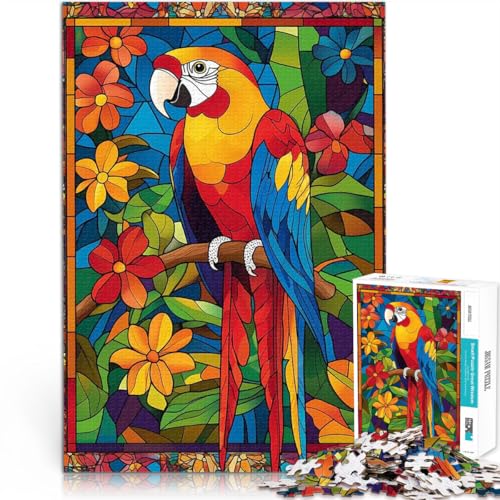 Puzzle 1000 Teile für Erwachsene Herausforderndes Spiel Papagei aus Buntglas denn eignet ganze Familie75x50cm Puzzle 1000 Teile für Erwachsene Herausforderndes Spiel Papagei aus Buntglas denn eignet ganze Familie75x50cm von LKASGCBY