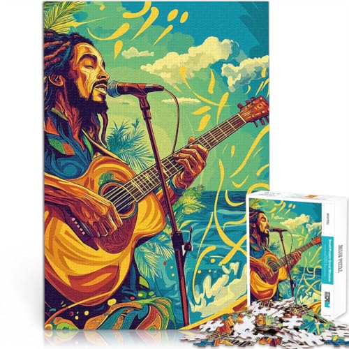 Puzzle 1000 Teile für Erwachsene Pädagogisches Familienspiel Raggae-Gitarren-Artwork Verbessern Sie das Gedächtnis52x38cm Puzzle 1000 Teile für Erwachsene Pädagogisches Familienspiel Raggae-Gitarren-Artwork Verbessern Sie das Gedächtnis52x38cm von LKASGCBY