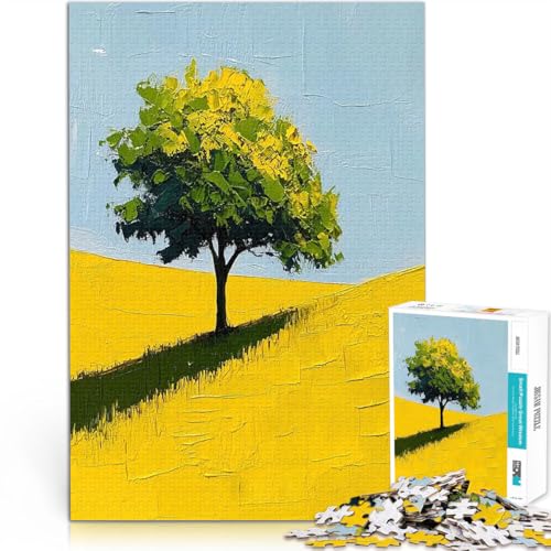 Puzzle 1000 Teile für Erwachsene Spiele Spielzeug Geschenk Einsamer Baum im Feld denn eignet ganze Familie52x38cm von LKASGCBY