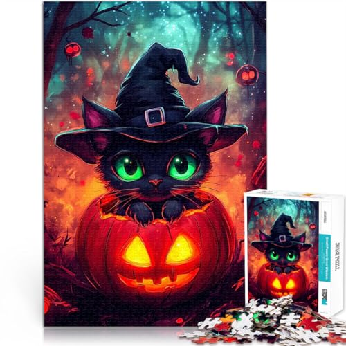 Puzzle 1000 Teile für Erwachsene Spielspielzeug Halloween Hexenkatze Einzigartige Geburtstags- und Geschenkideen75x50cm Puzzle 1000 Teile für Erwachsene Spielspielzeug Halloween Hexenkatze Einzigartige Geburtstags- und Geschenkideen75x50cm von LKASGCBY