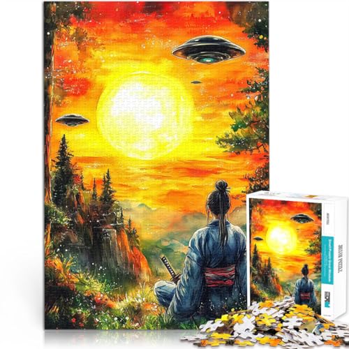 Puzzle 1000 Teile für Erwachsene Spielzeug Lernspiele Stressabbau Beobachter bei Sonnenuntergang Einzigartige Geburtstags- und Geschenkideen52x38cm von LKASGCBY