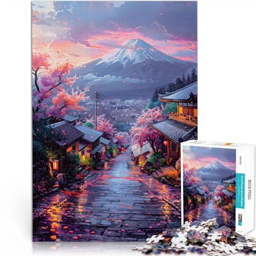Puzzle 1000 Teile für Erwachsene Spielzeug für die ganze Familie majestätische Schönheit des Fuji Geeignet für die Schreibtischdekoration52x38cm von LKASGCBY