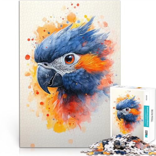 Puzzle 1000 Teile für Erwachsene pädagogische Herausforderung Aquarell Papagei Portrait Geeignet für die Schreibtischdekoration75x50cm Puzzle 1000 Teile für Erwachsene pädagogische Herausforderung Aquarell Papagei Portrait Geeignet für die Schreibtischdekoration75x50cm von LKASGCBY