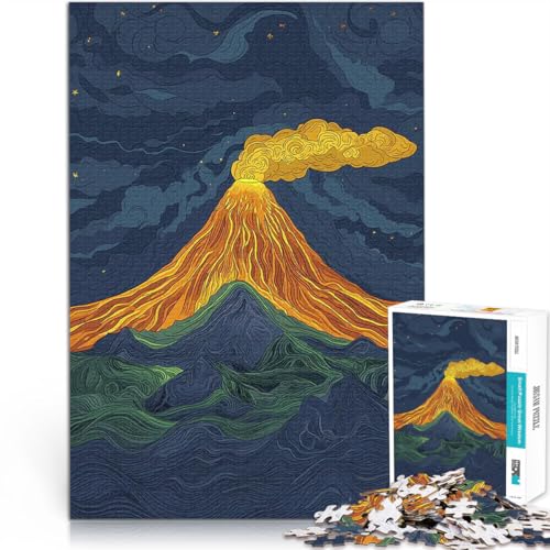 Puzzle 1000 Teile für Jugendliche Lernspiel-Herausforderungsspielzeug Vulkanausbruchsnacht einzigartiges Herausforderungsspiel75x50cm Puzzle 1000 Teile für Jugendliche Lernspiel-Herausforderungsspielzeug Vulkanausbruchsnacht einzigartiges Herausforderungsspiel75x50cm von LKASGCBY