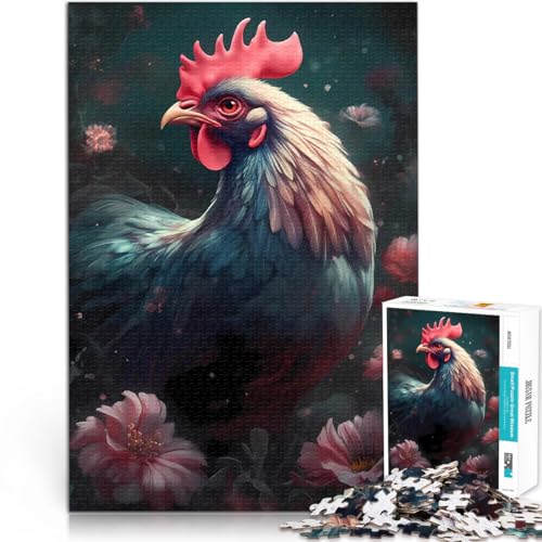Puzzle 1000 Teile für Teenager Anspruchsvoll, Aber lustig und humorvoll Huhn Mythisches Reich Geburtstagsgeschenk, Geschenke, Wandkunst75x50cm von LKASGCBY