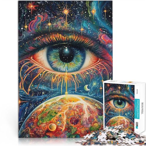 Puzzle 1000 Teile für Teenager Dekomprimierendes intellektuelles Lernspielzeug Augen Kunst Wunschliste mit dem Weihnachtsmann52x38cm von LKASGCBY