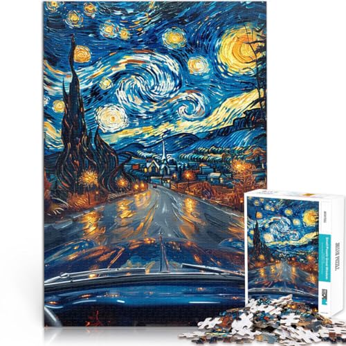 Puzzle 1000 Teile für Teenager Spielzeug Lernspiele Stressabbau Sicht der Sternennacht Geburtstagsgeschenk, Geschenke38x26cm von LKASGCBY