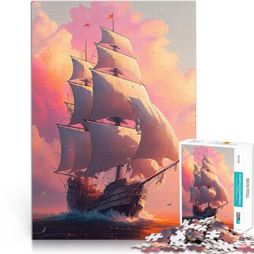 Puzzle 2000 Teile für Erwachsene Geschenke zum Suchbegriff: Herausfordernde Spiele Piratenschiff Geburtstagsgeschenke70x100cm von LKASGCBY