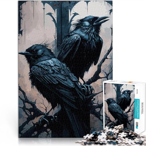 Puzzle 2000 Teile für Erwachsene Helfen Sie dem Gehirn, süchtig machende Spielzeuge zu trainieren, um Geduld zu entwickeln Rabe Wichtelgeschenke70x100cm von LKASGCBY