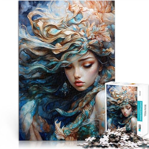 Puzzle 2000 Teile für Erwachsene Lernspiel-Herausforderungsspielzeug Magie der Meerjungfrau Lernspiel für Geburtstag, Weihnachten70x100cm von LKASGCBY