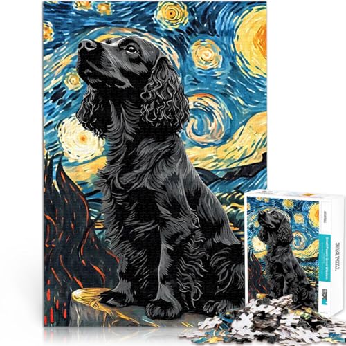 Puzzle 2000 Teile für Jugendliche Herausforderndes Spiel Englischer Cocker Spaniel Lernspiel für Geburtstag, Weihnachten70x100cm von LKASGCBY