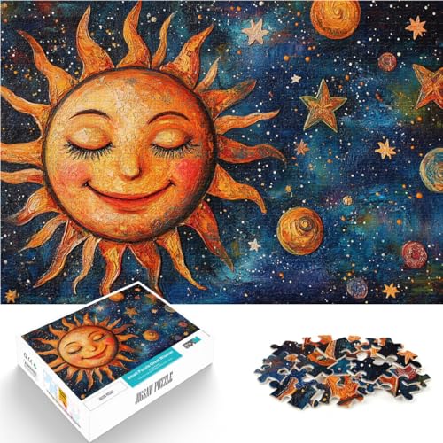 Puzzle 2000 Teile für Teenager Anspruchsvolles Spiel und Familienspaß Lächelndes Sonnenmosaik ~ Geschenke für Freunde und Familie70x100cm von LKASGCBY