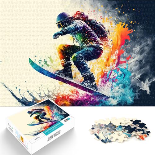 Puzzle 2000 Teile für Teenager Gehirnintelligenz-Herausforderung süchtig machendes Spielzeug Snowboard Wichtelgeschenke70x100cm von LKASGCBY