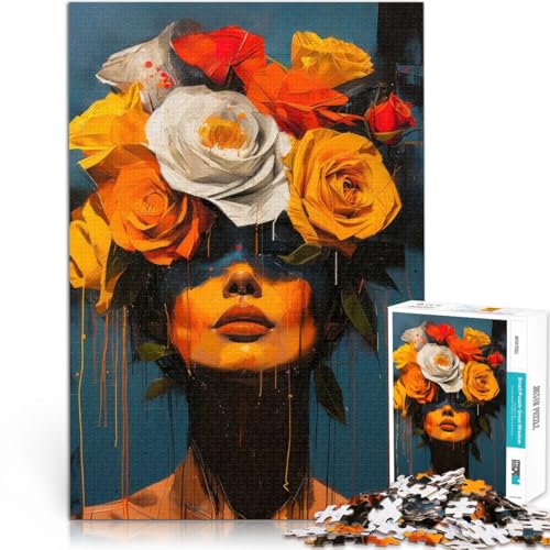 Puzzle für Erwachsene, 1000 Teile Anspruchsvoll, Aber lustig und humorvoll Rosenzauber Geburtstagsgeschenk, Geschenke, Wandkunst52x38cm von LKASGCBY