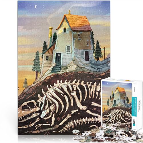 Puzzle für Erwachsene, 1000 Teile Lernspielzeug für die ganze Familie Der Kiel unter dem Haus Geeignet für die Schreibtischdekoration52x38cm von LKASGCBY