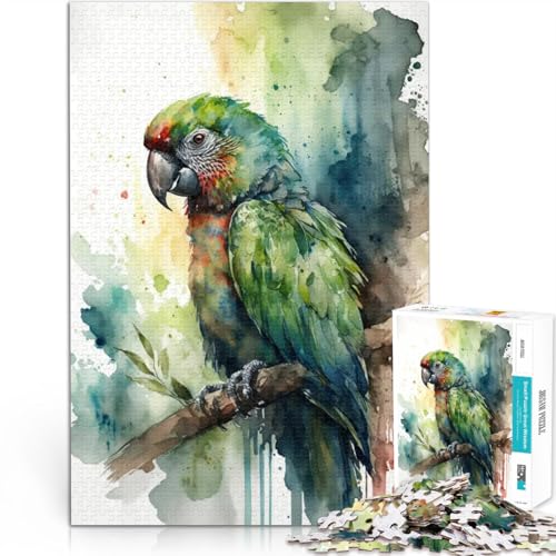 Puzzle für Erwachsene, 1000 Teile Pädagogisches Familienspiel Papagei Aquarell mit vollständig ineinander greifenden, zufällig geformten Teilen52x38cm Puzzle für Erwachsene, 1000 Teile Pädagogisches Familienspiel Papagei Aquarell mit vollständig ineinander greifenden, zufällig geformten Teilen52x38cm von LKASGCBY