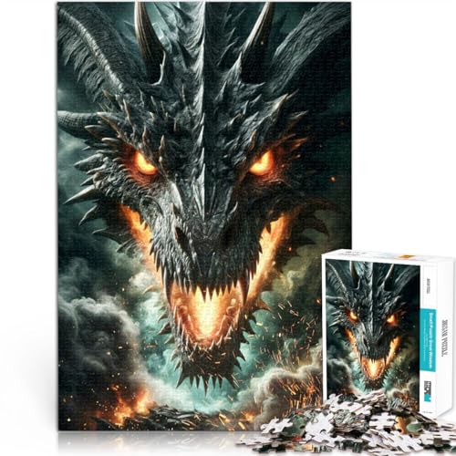 Puzzle für Erwachsene, 1000 Teile Pädagogisches Spielzeug zum Stressabbau Feurige Schwarze Drachenwut für Heimdekoration75x50cm Puzzle für Erwachsene, 1000 Teile Pädagogisches Spielzeug zum Stressabbau Feurige Schwarze Drachenwut für Heimdekoration75x50cm von LKASGCBY