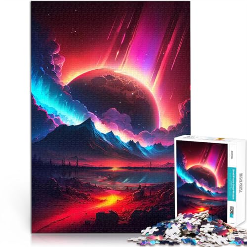 Puzzle für Erwachsene, 1000 Teile Quizspiel Lebendige Aurora-Traumlandschaft Jedes Stück ist einzigartig – Anspruchsvolles Familienspiel38x26cm von LKASGCBY