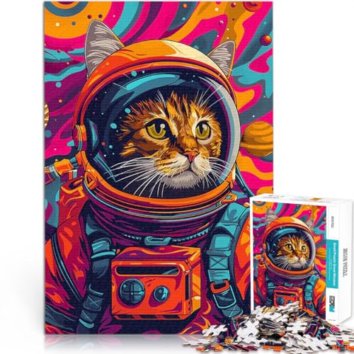 Puzzle für Erwachsene, 2000 Teile Lernspielzeug für die ganze Familie Astronaut Katze Weltraumtier Tolles Geschenk für Spiele70x100cm von LKASGCBY