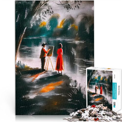 Puzzle für Erwachsene, 2000 Teile Pädagogisches Spielzeug zum Stressabbau Geflecktes Licht auf der Seine Wohnkunstdekor70x100cm von LKASGCBY