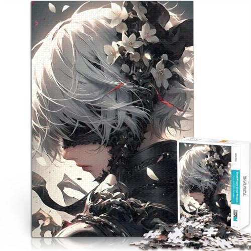 Puzzle für Erwachsene, 2000 Teile Quizspiel Weißhaariger Anime-Charakter mit vollständig ineinander greifenden, zufällig geformten Teilen70x100cm von LKASGCBY